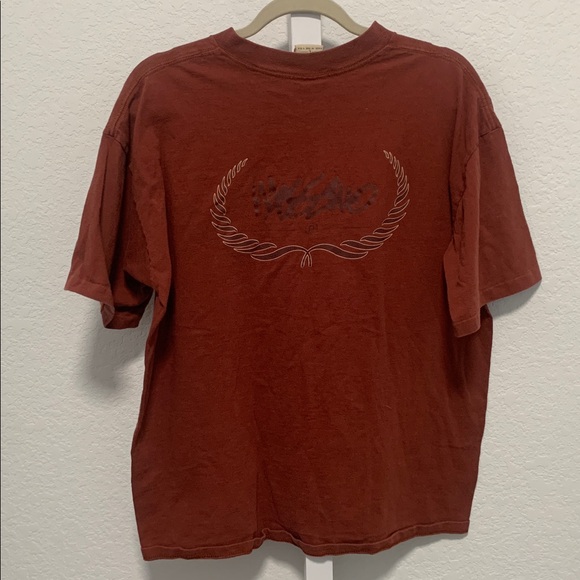 Vintage Messino Orange Red Logo Graphic Short Sleeve Tee Shirt - Picture 4 of 7